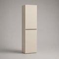Mobile colonna da bagno a pavimento con 2 ante in legno, beige opaco, 30 x 30 x 170 cm